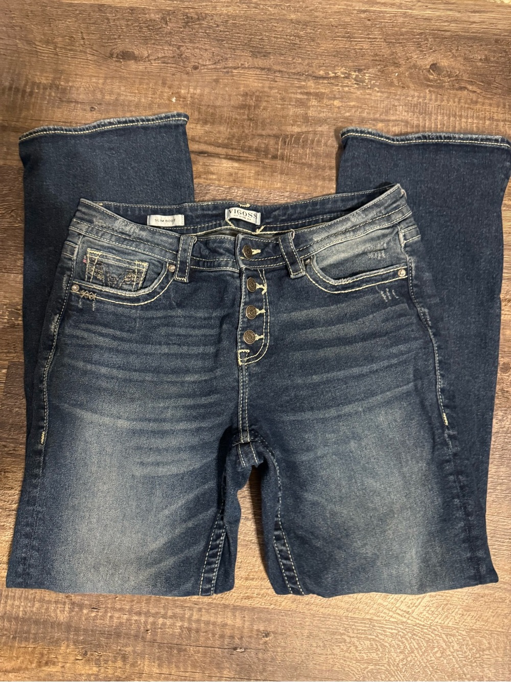 Vigoss Women's Bootcut Jeans with Button-Fly